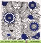 Preview: Frau und Mann im Garten - 1 Lunch Serviette - Vier verschiedene 1/4 Motive