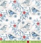 Preview: Blau gezeichnete Meisen auf blauen Ästen - 1 Lunch Serviette