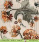 Preview: Gezeichnete Blumen und Blätter auf beige - 1 Lunch Serviette