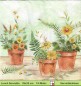 Preview: Kleine Blumentöpfe mit Frühlingsblumen - 1 Lunch Serviette