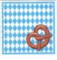 Preview: Deutschland - Bayern - Salzbretzel auf Bayernraute - 1 Lunch Serviette