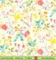 Preview: Bunte Blumen auf gelb - 1 Lunch Serviette