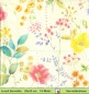 Preview: Bunte Blumen auf gelb - 1 Lunch Serviette