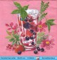 Preview: Cocktail mit Brombeeren und Himbeeren - 1 Cocktail Serviette