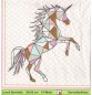 Preview: Einhorn aus Dreiecken - 1 Lunch Serviette