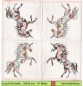 Preview: Einhorn aus Dreiecken - 1 Lunch Serviette