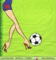 Preview: Frauenfußball vier verschiedene Motive - 1 Lunch Serviette