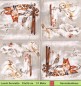 Preview: Fuchs Hase und Eule im Schnee mit Ski - 1 Lunch Serviette - halbes Motiv