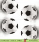 Preview: Fußball auf weiß - 1 Lunch Serviette