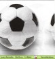 Preview: Fußball auf weiß - 1 Lunch Serviette