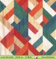Preview: Zackenmuster in blau rot beige - 1 Lunch Serviette