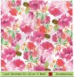 Preview: Gezeichnete Blumen in rosa - 1 Lunch Serviette