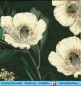 Preview: Weißer Mohn auf dunklem grün - 1 Cocktail Serviette - ganzes Motiv