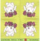 Preview: Gezeichneter Hase mit Blumenkranz - 1 Lunch Serviette