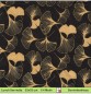 Preview: Gingko in gold auf schwarz - 1 Lunch Serviette