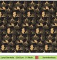 Preview: Gingko in gold auf schwarz - 1 Lunch Serviette