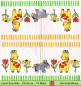 Preview: Giraffe und Esel zwischen Blumen - 1 Lunch Serviette - halbes Motiv