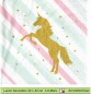 Preview: Goldenes Einhorn auf Streifen - 1 Lunch Serviette