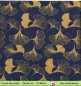 Preview: Goldene Gingko Blätter auf blau - 1 Lunch Serviette