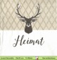Preview: Hirsch mit Wald und Text Heimat - 1 Lunch Serviette - halbes Motiv