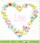 Preview: Text Love ins Blumenherz geschrieben - 1 Lunch Serviette