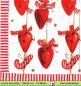 Preview: Havi Oy - Aufgehängte Herzen mit Zuckerstangen - 1 Lunch Serviette