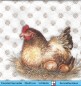 Preview: Jenny das schicke braune Huhn - 1 Cocktail Serviette