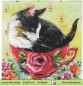Preview: Katze in Teetasse - 1 Lunch Serviette