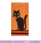 Preview: Halloween Katze auf orange - 1 Papier Taschentuch