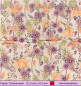 Preview: Blumen in lila mit gelben Blättern  - 1 Taschentuch