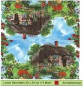 Preview: Landhaus mit Bauerngarten - 1 Lunch Serviette - halbes Motiv
