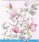 Preview: Magnolien und Kirschblüten auf rosa - 1 Cocktail Serviette