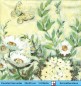Preview: Schmetterling über Margeritenwiese - 1 Cocktail Serviette