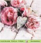 Preview: Metallherz zwischen Rosen - 1 Lunch Serviette