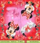 Preview: Disney Minnie Mouse mit Nähutensilien - 1 Lunch Serviette - Vier verschiedene 1/4 Motive