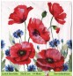 Preview: Mohnblumen und Kornblumen in der Wiese - 1 Lunch Serviette