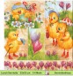 Preview: Kleine Küken mit Sonnenschirm und Stöckelschuhen - 1 Lunch Serviette