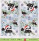 Preview: Zwei Pandabären im Schnee mit Nikolausmütze - 1 Lunch Serviette