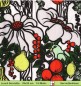Preview: Marimekko - Schwarz gezeichnete Blumen - 1 Lunch Serviette - halbes Motiv