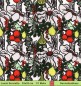 Preview: Marimekko - Schwarz gezeichnete Blumen - 1 Lunch Serviette - halbes Motiv