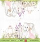 Preview: Prinzessin mit Kutsche und Einhorn vor Schloss - 1 Lunch Serviette