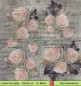 Preview: Nostalgie - Rosen mit Blätter auf Schrift - 1 Lunch Serviette - Halbes Motiv