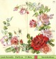 Preview: Rosenkranz Rosen in rot und rosa - 1 Lunch Serviette - Ganzes Motiv