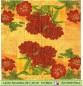 Preview: Rote Blumen auf gelb - 1 Lunch Serviette