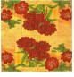 Preview: Rote Blumen auf gelb - 1 Lunch Serviette