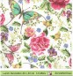 Preview: Schmetterling zwischen Blumen - 1 Lunch Serviette - ganzes Motiv