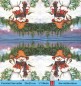 Preview: Schneemann mit Vögel am Waldrand - 1 Cocktail Serviette