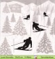 Preview: Skifahrer beim Slalom - 1 Lunch Serviette