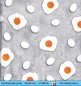 Preview: Spiegeleier auf grau - 1 Cocktail Serviette