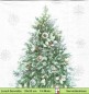 Preview: Tannenbaum mit Mistelzweigen - 1 Lunch Serviette